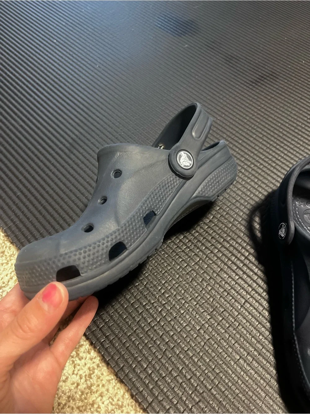 Crocs Classic Clogs Navy Blue Slip On Comfort Shoes Unisex Kids Size J1